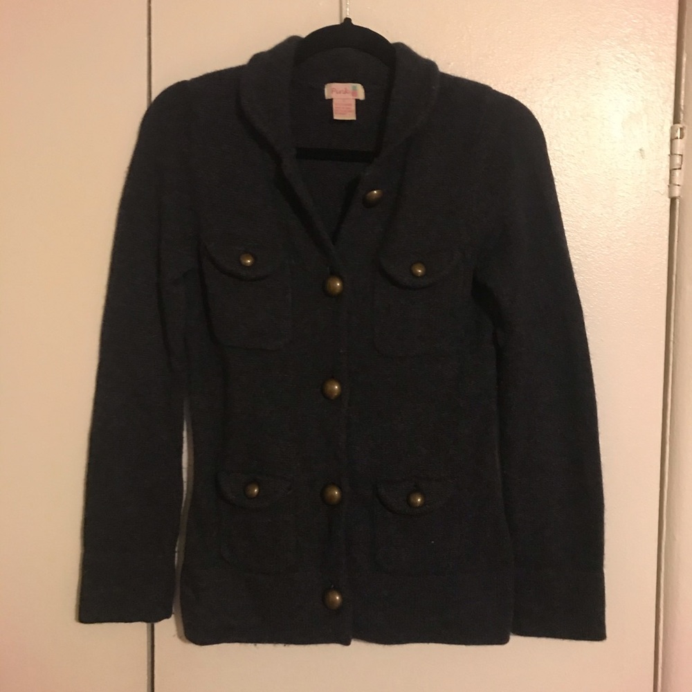 Navy Blue Cashmere Sweater